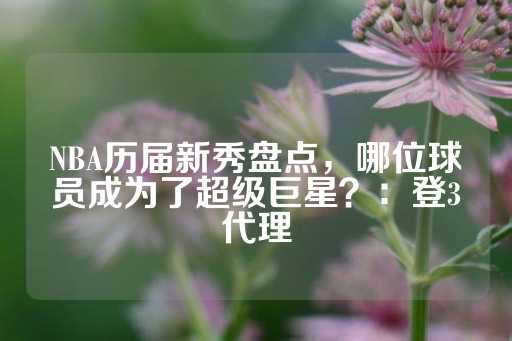 NBA历届新秀盘点，哪位球员成为了超级巨星？：登3代理